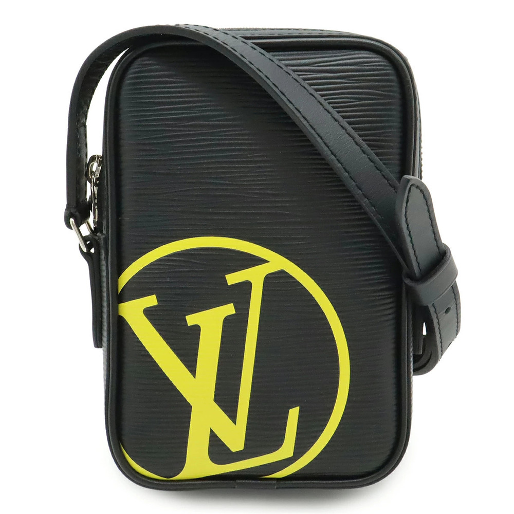 LOUIS VUITTON Epi LV Circle Danube Crossbody Bag Leather Noir Black